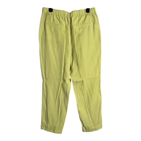 Ann Taylor Lyocell Womens Trousers Slacks Pockets 12 Yellow Green Casual - Picture 5 of 6
